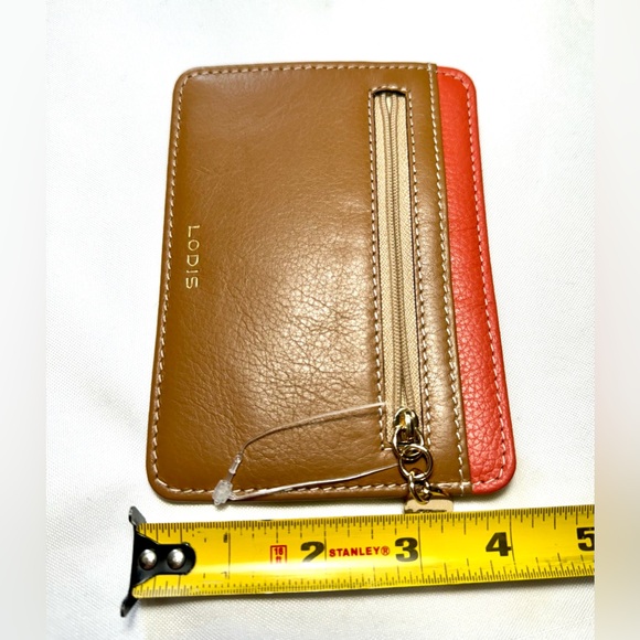 Leather genuine Wallet Card holder multicolor - Picture 5 of 7